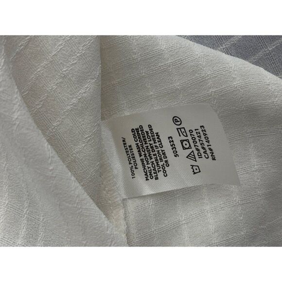 Ann Taylor Women Ivory Sleeveless Textured Utility Button Down Shirt Size L - Picture 10 of 10